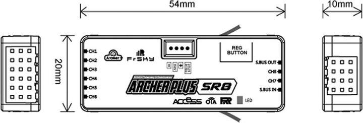 Actual product image FrSky Receiver Archer Plus SR8 2,4Ghz