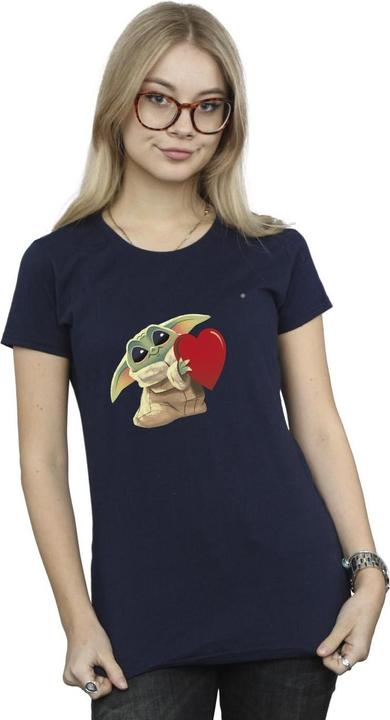 Actual product image Star Wars Womens/Ladies The Mandalorian The Kids With Heart Cotton T-Shirt (XL)