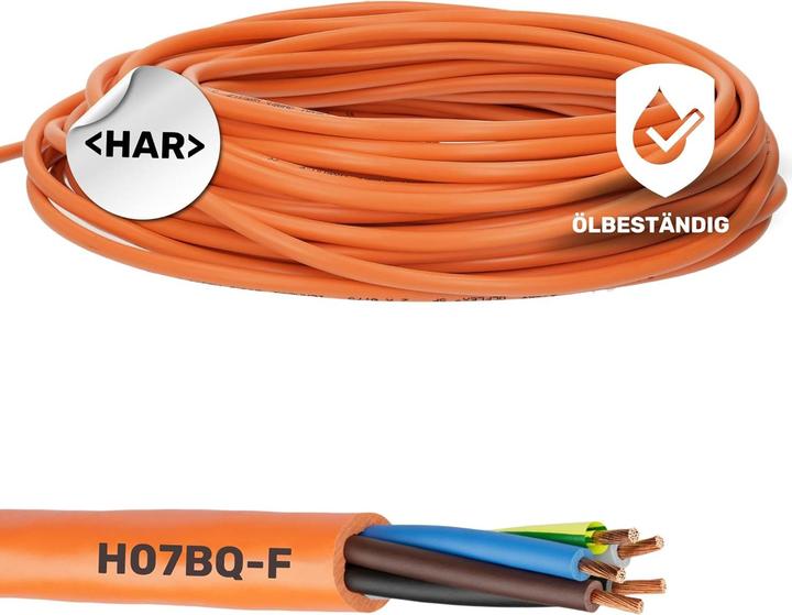 Produktbild Lapp 10 Meter 0013621 ÖLFLEX 550 P / H07BQ-F 3x1,5 mm² Anschlusskabel mit Schutzleiter I für Baumasc (10 m)