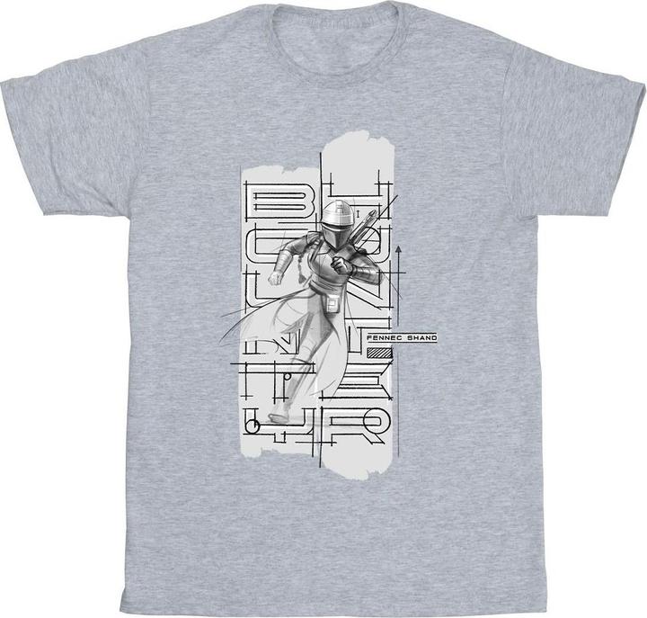 Star Wars The Book Of Boba Fett Fennec Illustration TShirt (XXL)