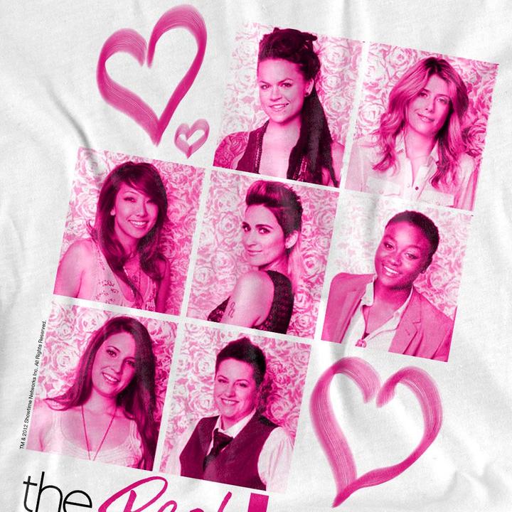 Actual product image The Real L Word Unisex Adult Hearts T-Shirt (S)
