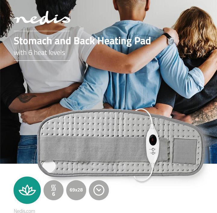 Actual product image Nedis Heating pad | 69 x 28 cm | 6 heat settings | Digital control | Overheating protection (69 x 28 cm)
