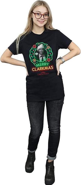 Image du produit National Lampoon´s Vacation T-shirt en coton Clarkmas Greyscale Femmes/Dames (L)
