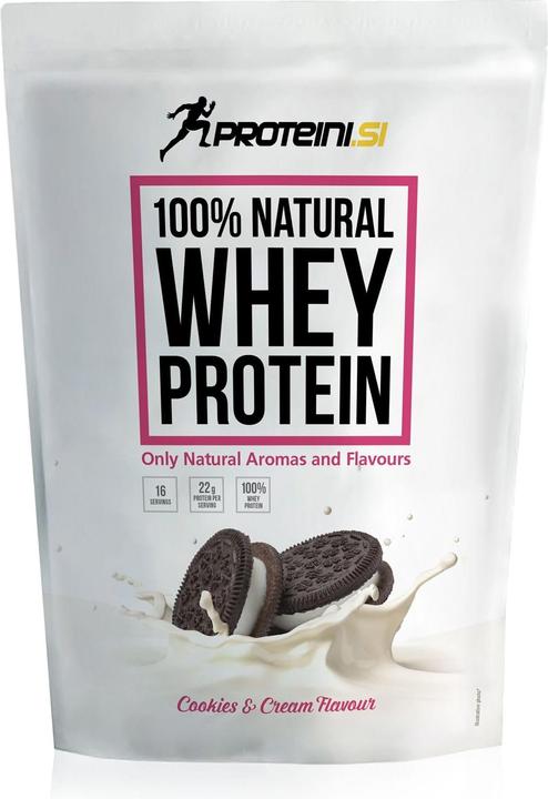 Produktbild Proteini.ch 100% Natural Whey Protein 500g (Cookies & Cream, 1 Stk., 500 g)