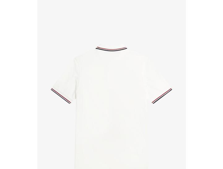 Actual product image Fred Perry Twin Tipped Polo Shirt Short Sleeve Snow White (XL)
