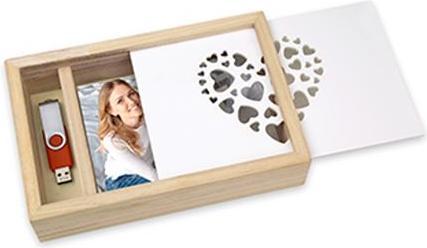 Produktbild ZEP Love Box USB 13x18 Holz für Fotos und Stick (13 x 18 cm)