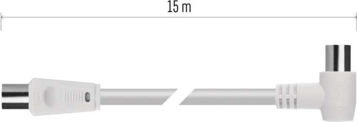 Actual product image Emos Antenna coaxial cable, shielded 15m - right-angle plug (Antenna cable)