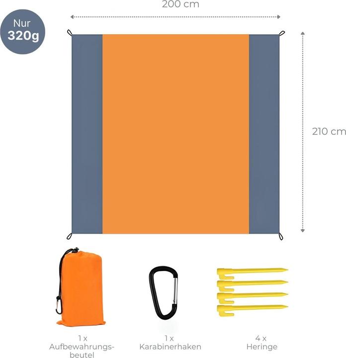 Image du produit Hermex Tapis de plage Drap de plage Couverture de pique-nique Couverture de plage sans sable Drap de bain