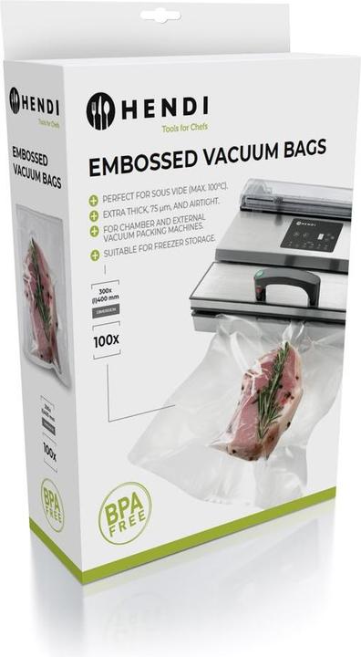 Image du produit Hendi Sac de cuisson sous vide gaufré 300x400 mm (1 x)