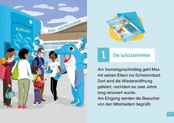Actual product image Der kleine Detektiv - Beutezug im Schwimmbad (German, Maud Riemann, Anne Brauner, Emmanuel Trédez, 2019)