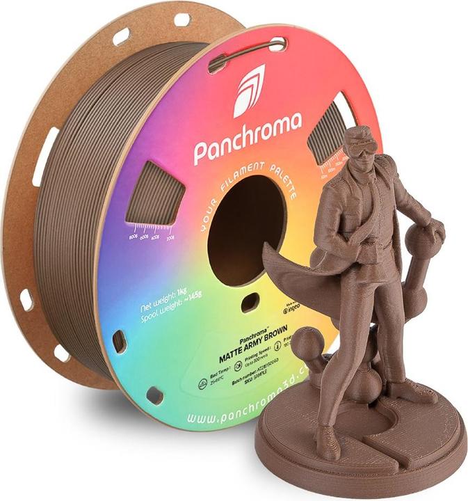 Image du produit Polymaker Panchroma™ PLA Matte Army (PLA, 1.75 mm, 1000 g, Marron)