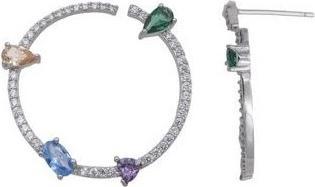 Immagine prodotto Passion Orecchini In Argento Rodiato - Zirconi Multicolore (MAT BIJOU, Materiale esatto)