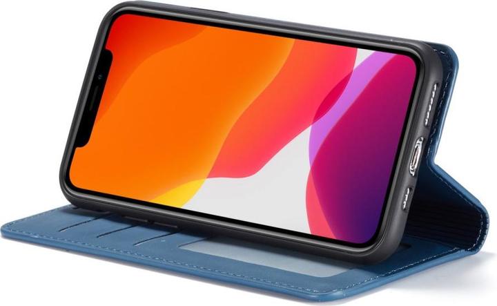 Actual product image Cover-Discount iPhone 11 Pro Max - Vintage Flip Case in suede look blue (Apple iPhone 11 Pro Max)