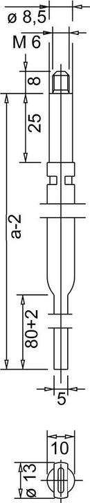 Actual product image BKS Espagnolette rods 9006 (Door handle)