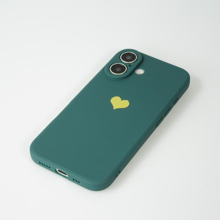 Image du produit PhoneLook Coque Silicone Mat Coeur doré (Apple iPhone 16)