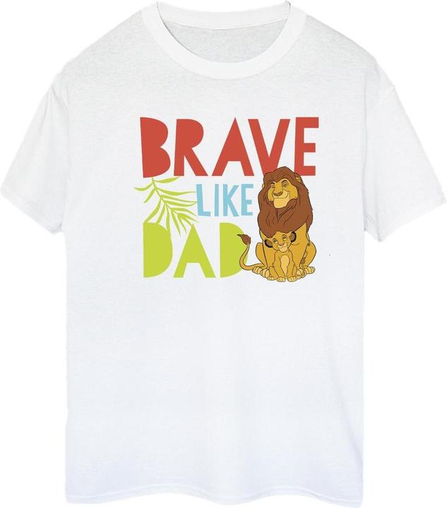 Actual product image Disney Womens/Ladies The Lion King Brave Like Dad Cotton Boyfriend T-Shirt (4XL)