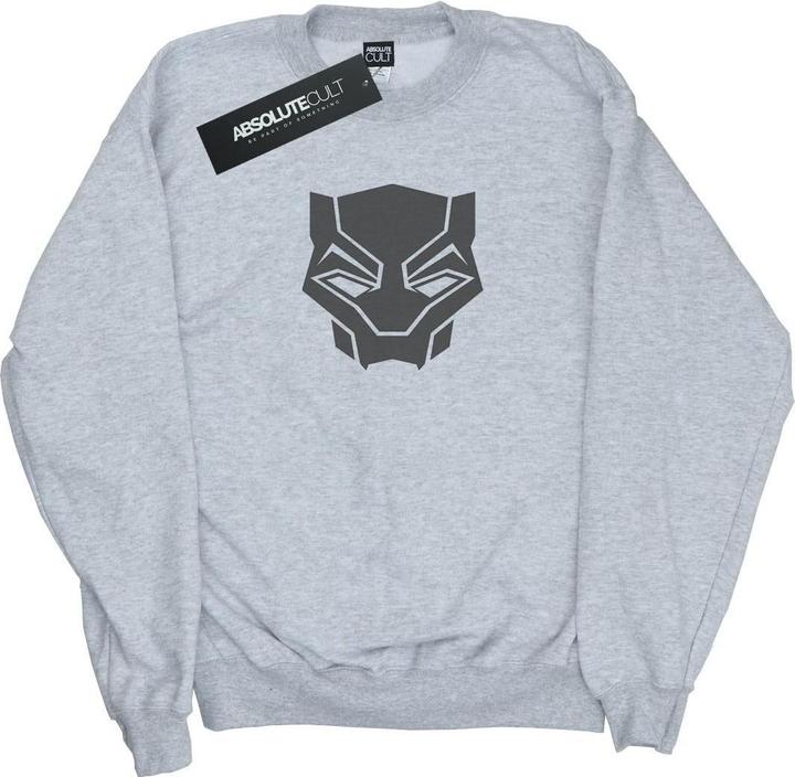 Black Panther Schwarz auf Schwarz Baumwolle Sweatshirt