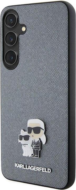 Image du produit Karl Lagerfeld KLHCMPSAKCMPG + S926 hardcase szary/grey Saffiano Karl & Choupette Metal Pin (Samsung Galaxy S24+)
