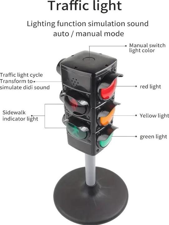 Immagine prodotto The Toy Company Verkehrsampel für Kinder, Ampelmodell, Ampelspielzeug