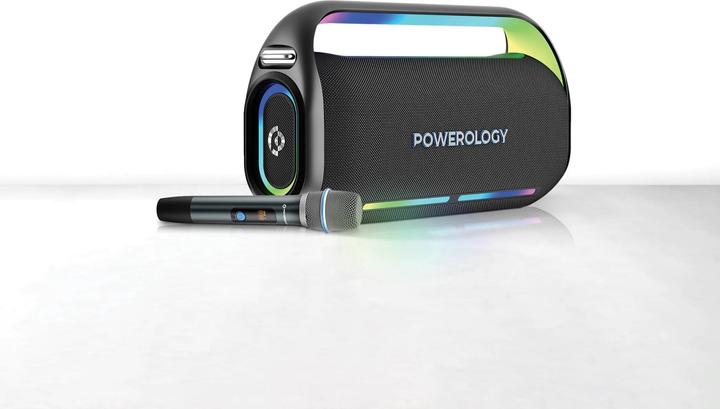 Powerology TWS Karaoke Speaker 150W with Mic and Remote - Silver