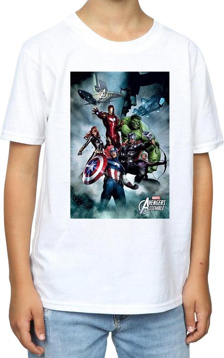 Immagine prodotto Avengers Assemble Team Montage Maglietta Ragazzi (128)