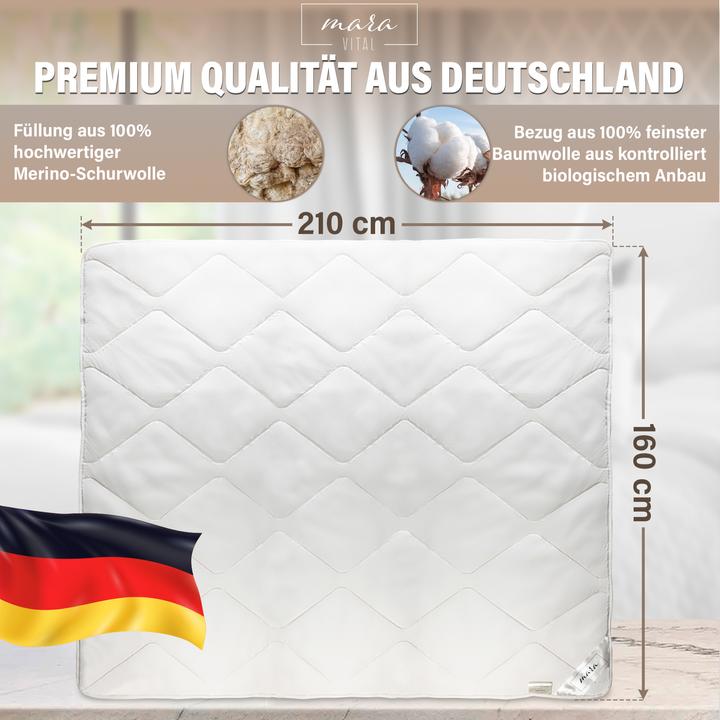 Immagine prodotto Mara Vital Coperta in pura lana vergine (1 g, 200 x 210 cm)