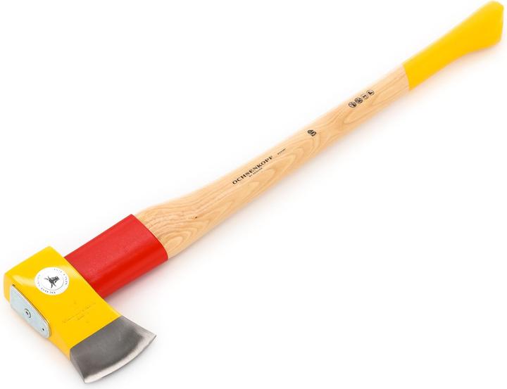 Actual product image Ochsenkopf OX 648 H-2508 SPALT-FIX axe ROTBAND-PLUS with 80 cm hickory handle