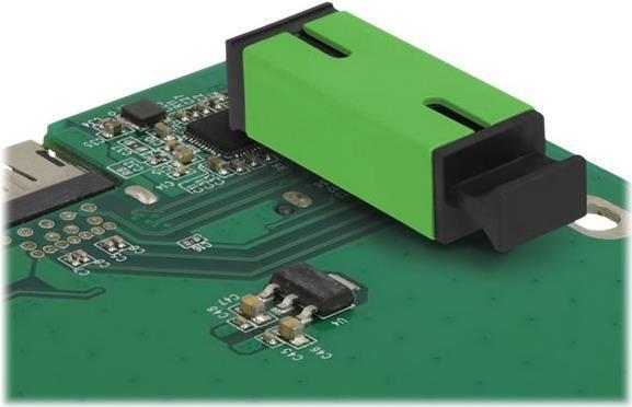 Image du produit Delock Coupleur fibre optique pour PCB SC Simplex femelle vers SC Simplex femelle monomode vert (Raccord réseau)