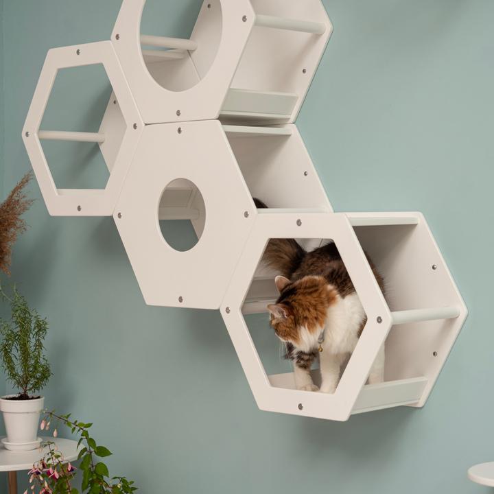 Produktbild Wowhelperco Kletterwand für Katzen 8-teilig (Weiss)