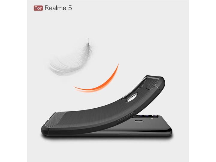 Image du produit Screenguard Realme 5 Housse Carbon Brushed Soft TPU (Realme 5)