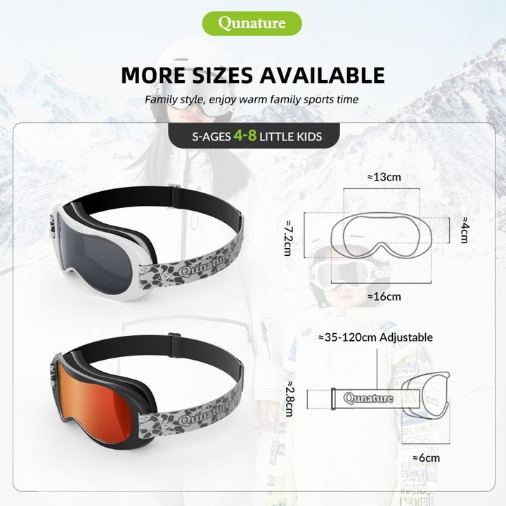 Immagine prodotto Qunature The others Panda Ski Goggles for Kids - Black/White