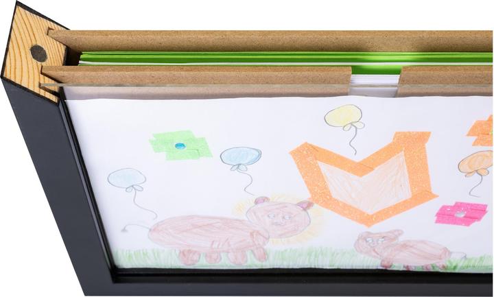 Produktbild Cocon Bilderrahmen für Kinderzeichnungen 35 x 26 x 5 cm, Schwarz (A4)