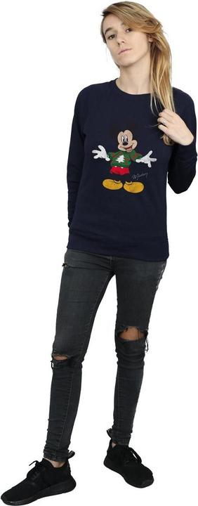 Actual product image Disney Womens/Ladies Mickey Mouse Christmas Jumper Sweatshirt (XL)