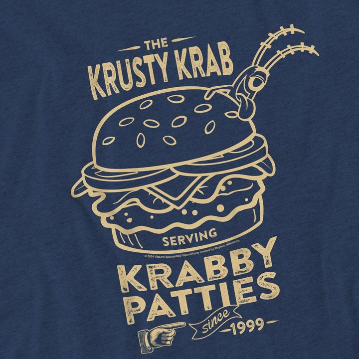 Actual product image Spongebob Squarepants Unisex Adult The Krusty Krab Shock Mono T-Shirt (M)