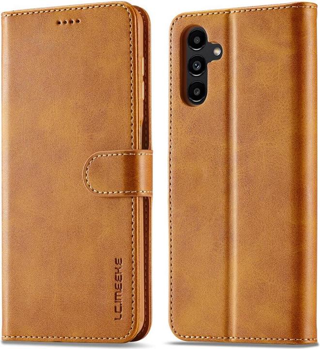 LC.Imeeke Galaxy A15 - Leder Etui Hülle hellbraun (Samsung Galaxy A15)