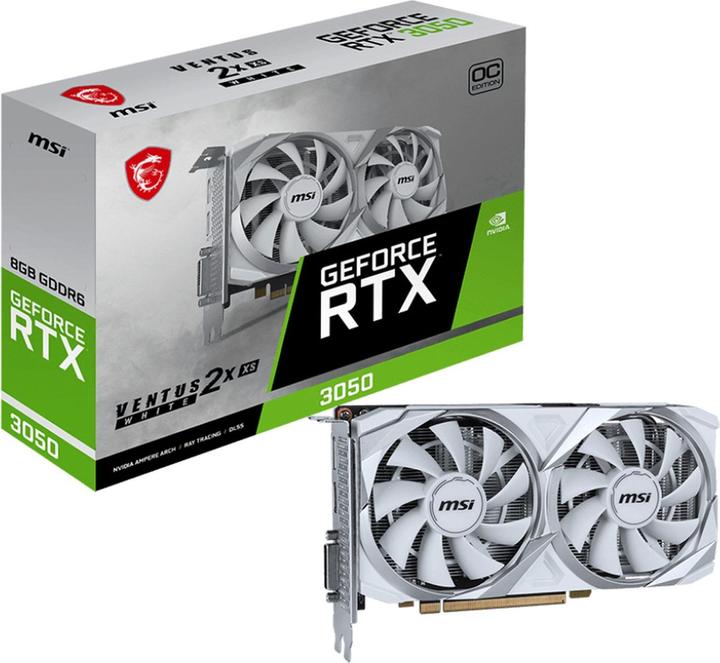 Image du produit MSI GeForce RTX 3050 Ventus 2X XS OC White (8 Go)