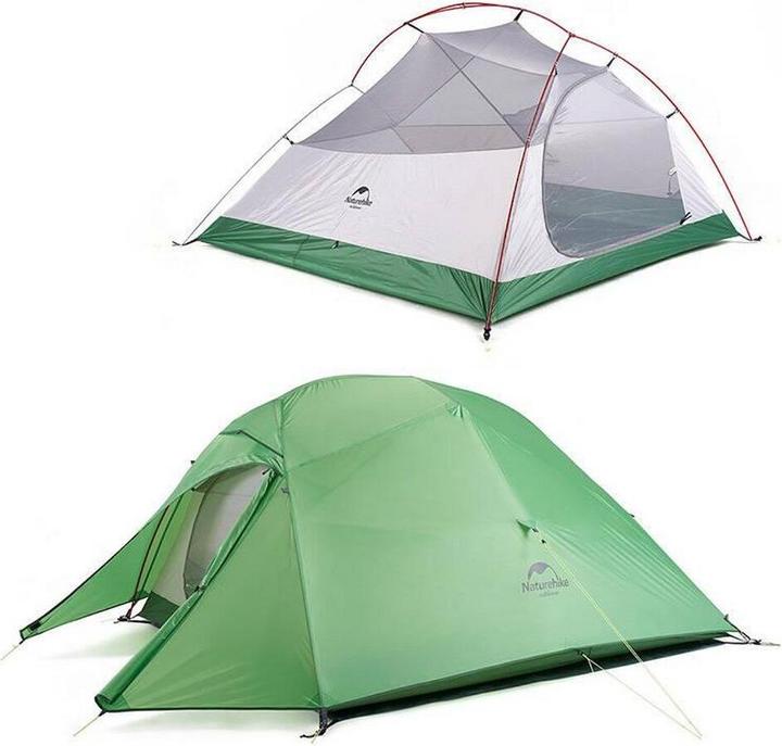 Actual product image Naturehike Namiot Cloud Up 3 20D Updated NH18T030-T-Forest Green (2.10 kg, 3 persons)