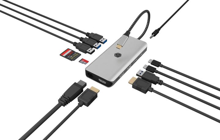 Immagine prodotto Icy Box Dockingstation 12-in-1 USB Type-C (USB-C, 12 Porti)