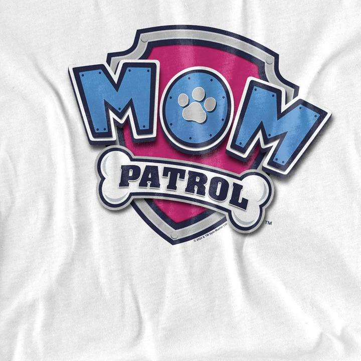 Actual product image Paw Patrol Unisex Adult Mom Patrol Badge Mothers Day T-Shirt (M)