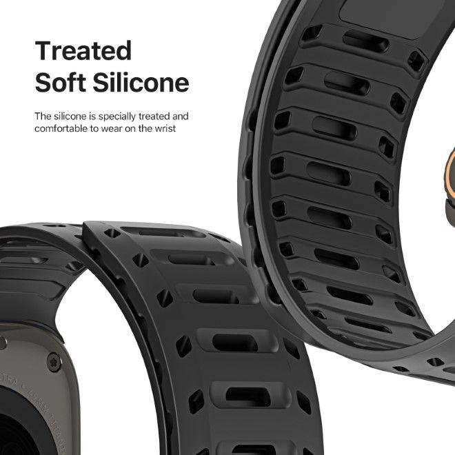 Produktbild Dux Ducis CS Armband (49 mm, 45 mm, 46 mm, 44 mm, 42 mm, Magneten, Silikon, Aluminium, Apple Watch Series 5, Apple Watch Series 4, Apple Watch Series 3, Apple Watch Ultra 2, Apple Watch SE (2022/2023), Apple Watch Series 6, Apple Watch Ultra, Apple Watch Series 10, Apple Watch SE, Apple Watch Series 8)