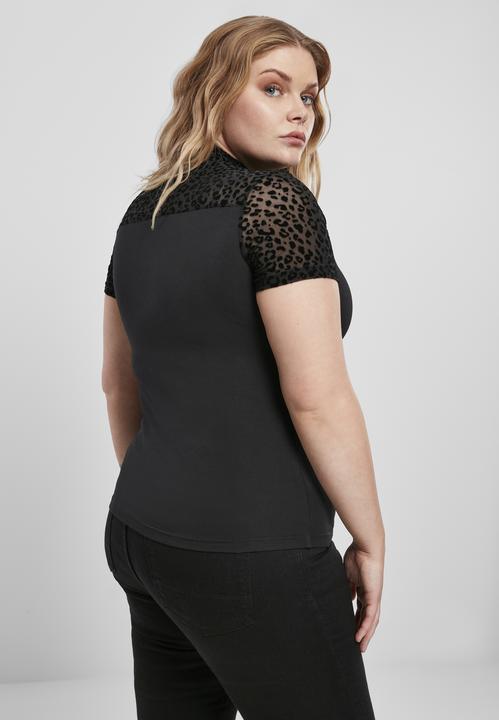 Image du produit Urban Classics Ladies Flock Lace Turtleneck Tee (XS)