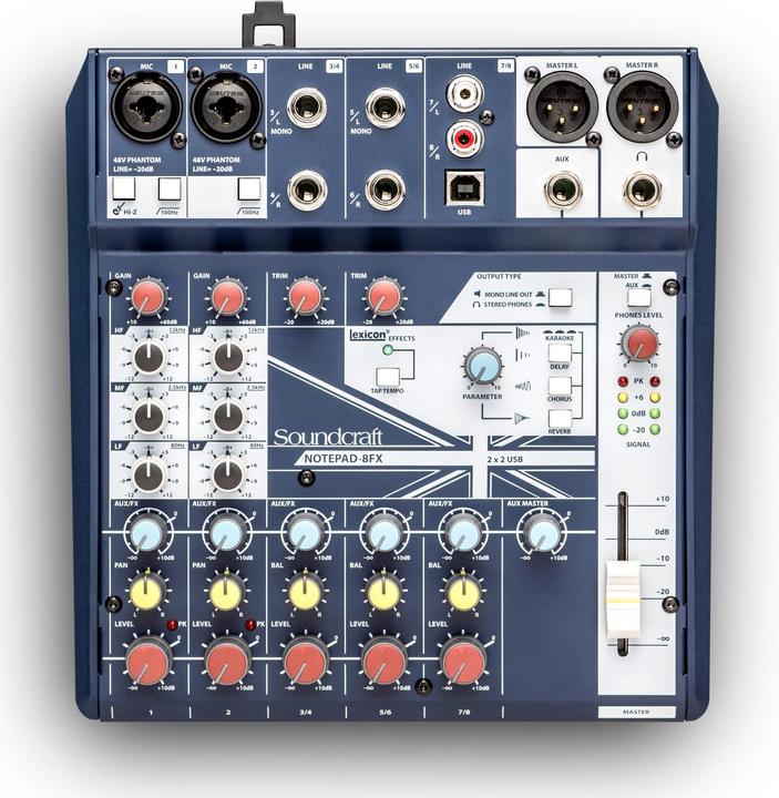 Image du produit Soundcraft Notepad-8FX (Studio et mixeur live)