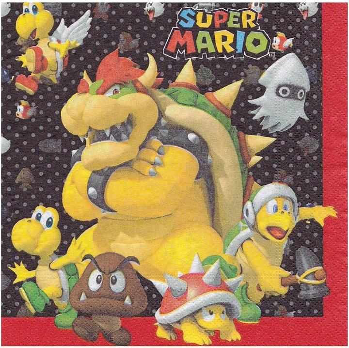 Actual product image Amscan 20 Servietten Super Mario (20 x, 33 x 33 cm)
