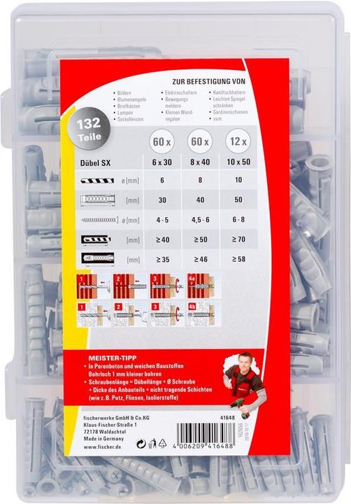 Actual product image Fischer Master Box SX Dowels (132 pcs.)