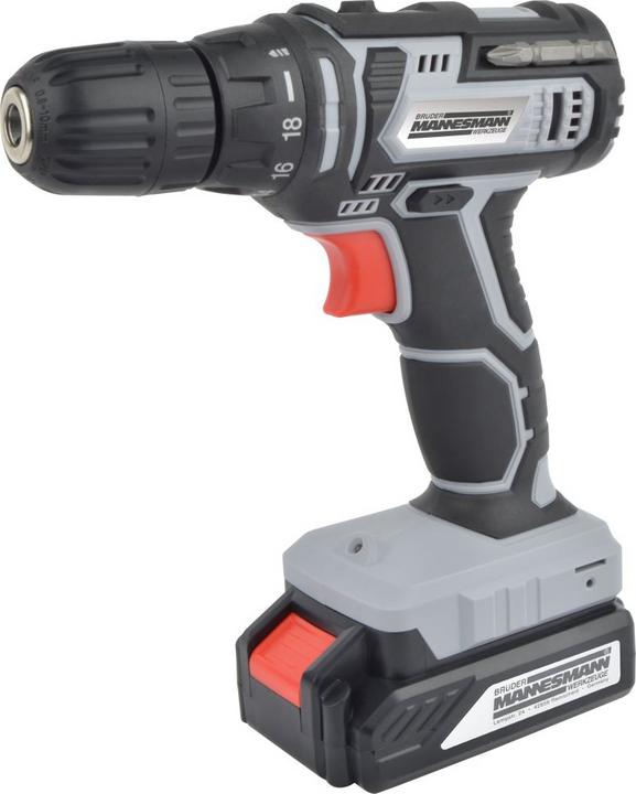 Actual product image Mannesmann Cordless drill screwdriver 20V (Rechargeable battery operated)