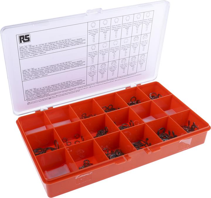 Rs Pro 890 piece stainless steel circlip kit