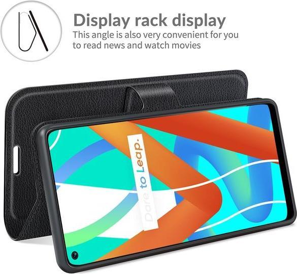 Produktbild MU Classic Litchi Leder Bookcover Series (Realme 8 5G)