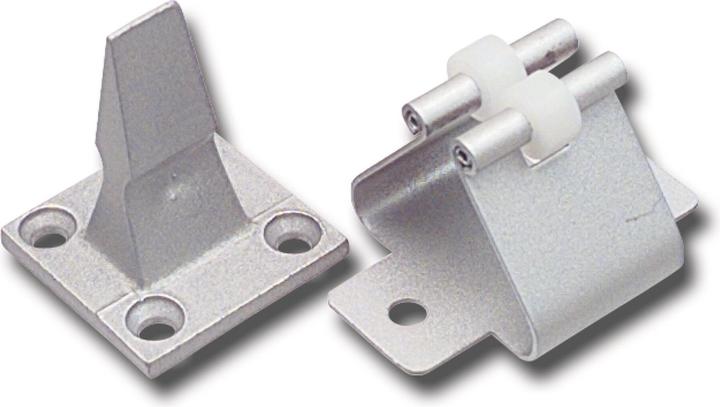 Kws Türhalter 1064 mit Federhalter, Wandabstand 48 mm, Aluminium silber eloxiert