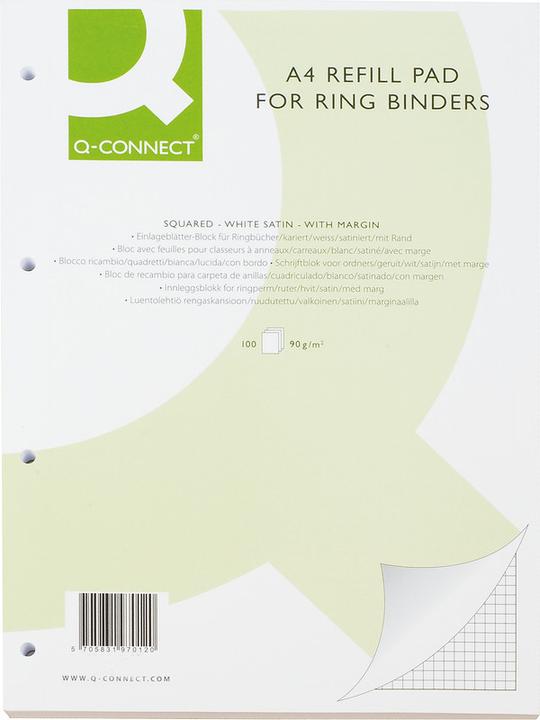 Image du produit Q-Connect Feuilles perforées pour couvertures à anneaux (A4, 1 pièce(s))
