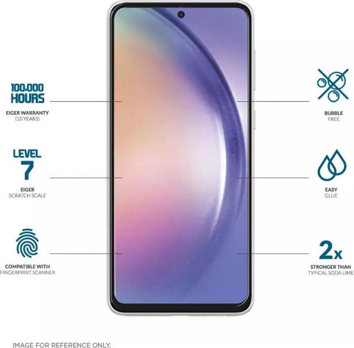 Actual product image Eiger Mountain Glass Clear Edge (1 Piece, Samsung Galaxy A54 5G)